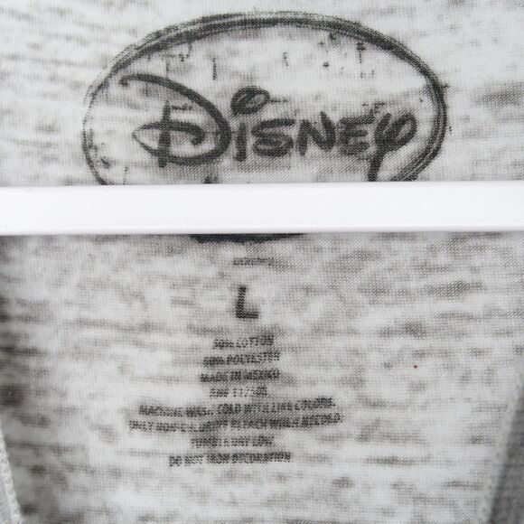 Disney Womens Mickey Mouse T-Shirt Large Gray Scoop Neck Burnout Disneycore - Picture 3 of 6